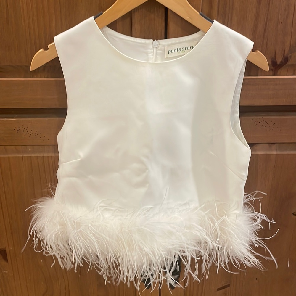 White Feather Top Size XSmall